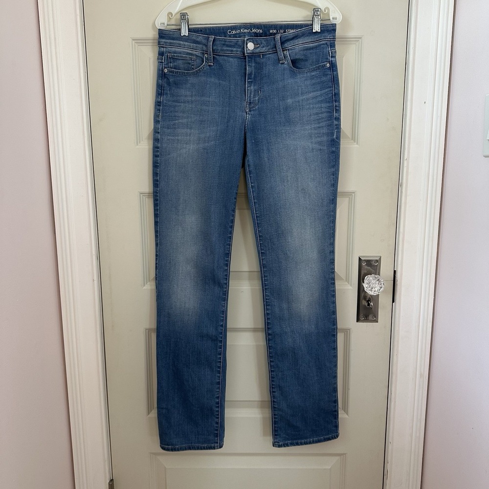 Y2K Calvin Klein Straight Blue Jeans Mens 30 x 32 Classic Stretch